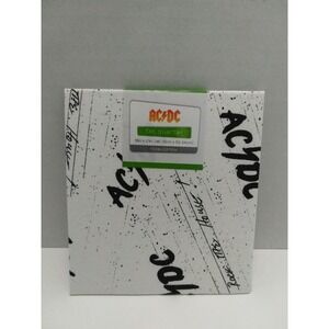 AC/DC Sketch Logo Fat Quarter 18" x 21" White Cotton Quilting Fabric‎ FQ